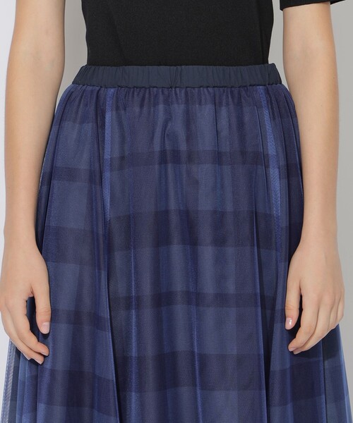 CB CRESTBRIDGE チェック柄細紐付きスカート BLUE LABEL / BLACK LABEL CRESTBRIDGE｜クレストブリッジ