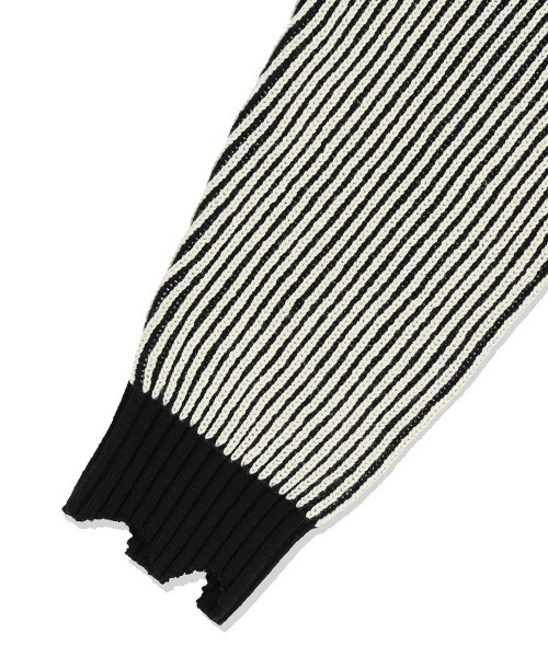 さらに100円引◆MAHAGRID◆CUTTING CONTRAST HALF ZIP-UP KNIT さらに100円引◇MAHAGRID◇CUTTING CONTRAST HALF ZIP-UP KNIT