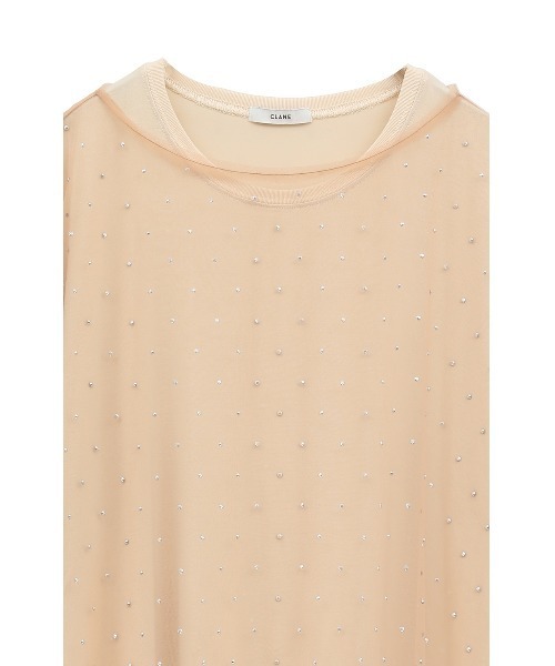 CLANE RHINESTONE SHEER TOPS 17105-1112 レディース : ZOZOTOWN