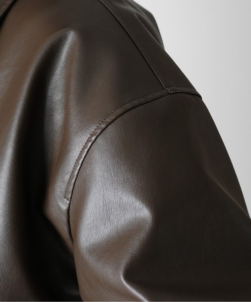 LASSANCE　Vintage　革ジャン　ミリタリー　レザー　レトロ　ブルゾン LASSANCE Vintage 革ジャン ミリタリー レザー レトロ ブルゾン