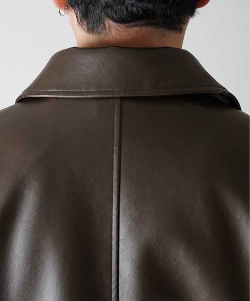 ジャケット・アウター modern&classic real leather jacket 革ジャン ライダース 2WAY レトロライク 3Dポケット シンセティック