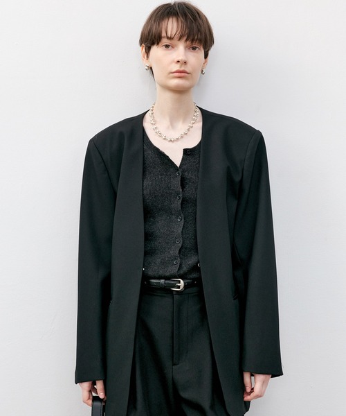 tageechita ジャケット ノーカラージャケット 「tageechita