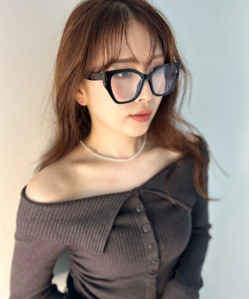 tシャツ ipugo/イプゴ リブボタン オフショルダー レディース ipugo tシャツ ipugo/イプゴ リブボタン オフショルダー