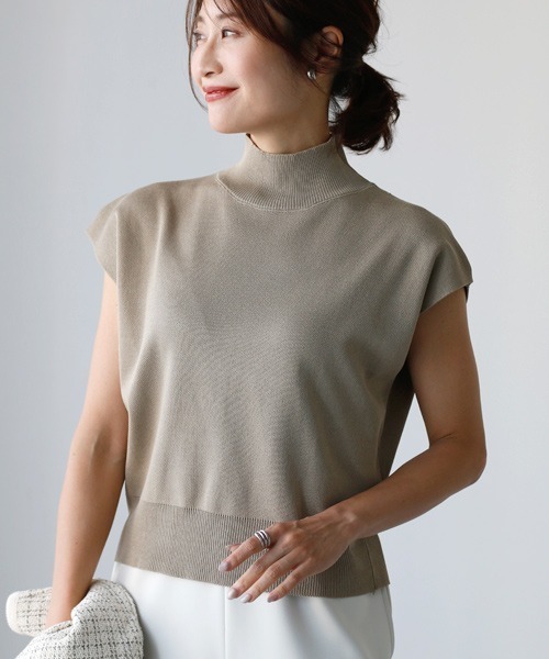 ニット セーター ”秋のTシャツ”はこれに決まり半袖ニットタートル レディース Ehre style ニット セーター ”秋のTシャツ”はこれに決まり半袖