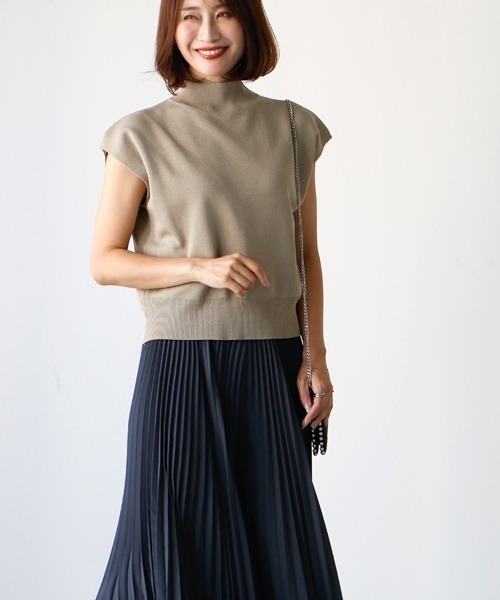 ニット セーター ”秋のTシャツ”はこれに決まり半袖ニットタートル レディース Ehre style ニット セーター ”秋のTシャツ”はこれに決まり半袖