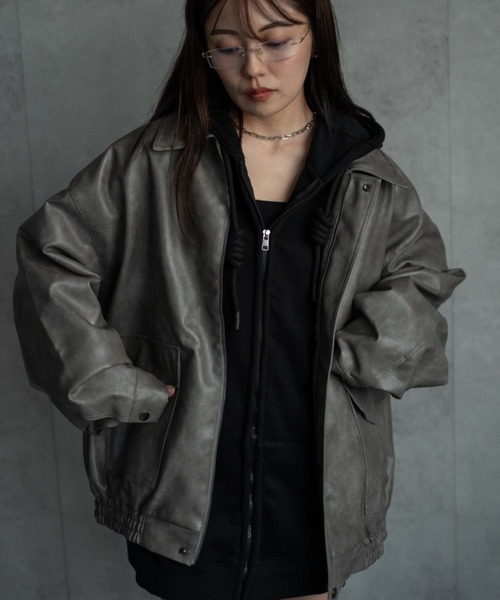 CREARE -LINO- ブルゾン アウター 「ユニセックス」フェイクレザー