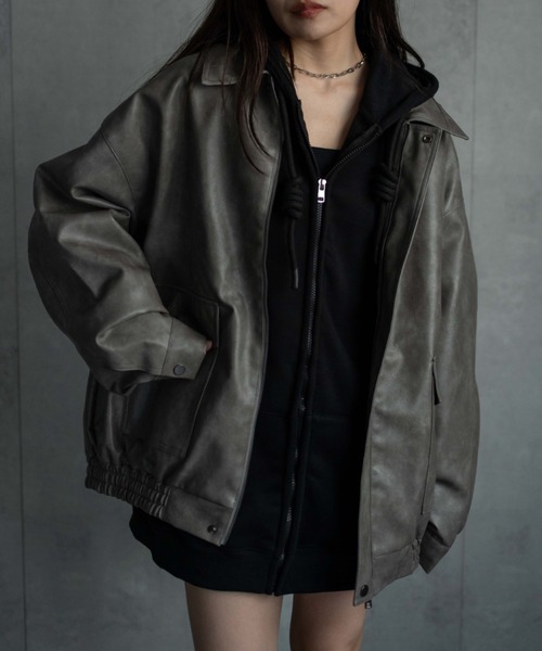 CREARE -LINO- ブルゾン アウター 「ユニセックス」フェイクレザー