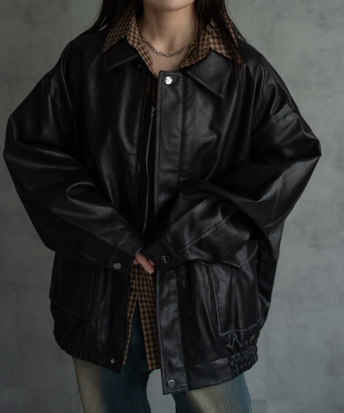CREARE -LINO- ブルゾン アウター 「ユニセックス」フェイクレザー