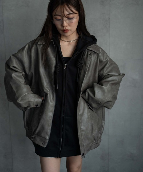 CREARE -LINO- ブルゾン アウター 「ユニセックス」フェイクレザー