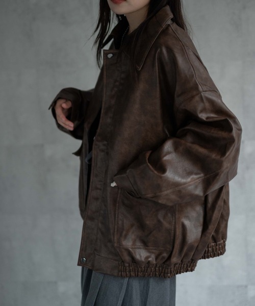 CREARE -LINO- ブルゾン アウター 「ユニセックス」フェイクレザー