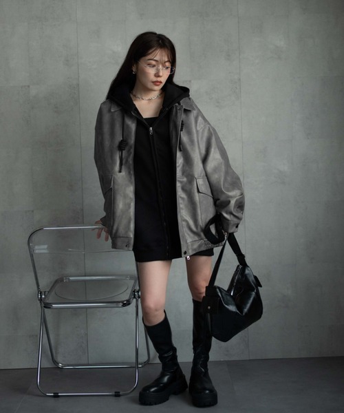 CREARE -LINO- ブルゾン アウター 「ユニセックス」フェイクレザー