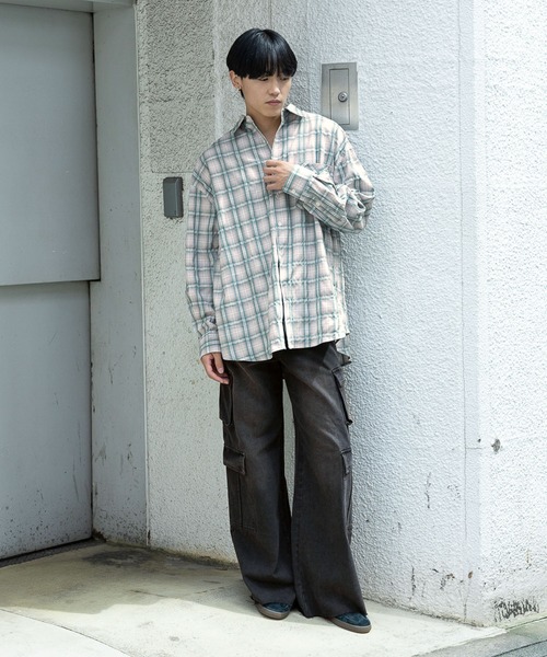 3.3 FIELD TRIP シャツ Field Trip／オンブレチェックシャツ