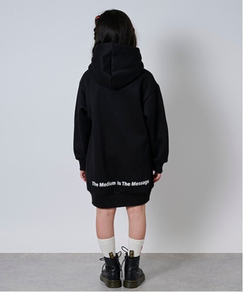 ノースフェイス 140 パーカーワンピース ガールズ ロゴワンピース 黒 X-girl Stages ワンピース 総柄配色パーカーワンピース キッズ