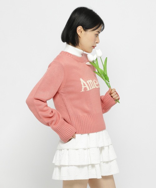 ニット セーター K-POPアイドル着用「UNISEX」AMES WORLDWIDE／ベーシックプルオーバーニット レディース メンズ AMESーWORLDWIDE ニット セーター K-POPアイドル着用「UNISEX