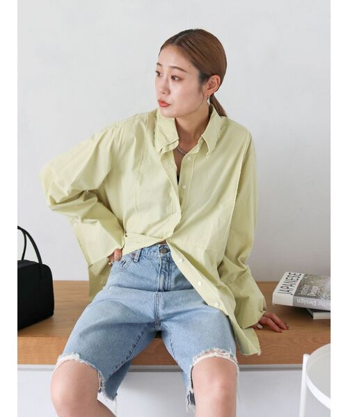 ブラウス シャツ ビッグシルエットカットジャガードブラウス レディース フィルムカットジャガードブラウス | シャツ・ブラウス | Noela