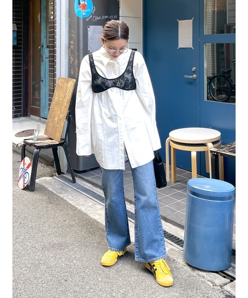 Ungrid ブラウス シャツ カットオフビッグシルエットシャツ