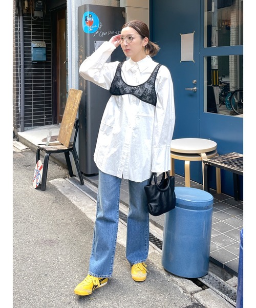 Ungrid ブラウス シャツ カットオフビッグシルエットシャツ