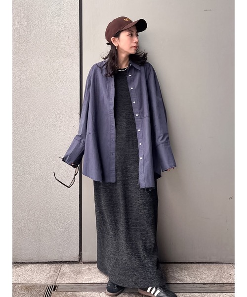 ブラウス シャツ カットオフビッグシルエットシャツ レディース Ungrid ブラウス シャツ カットオフビッグシルエットシャツ