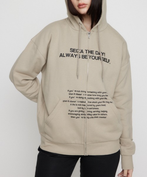 パーカー LETTERING BIG フーディ レディース