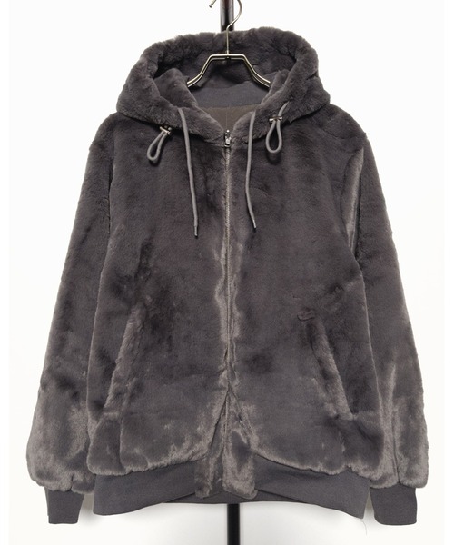 MMMM ブルゾン アウター MMMM/フェイクファー×ナイロンワッシャー