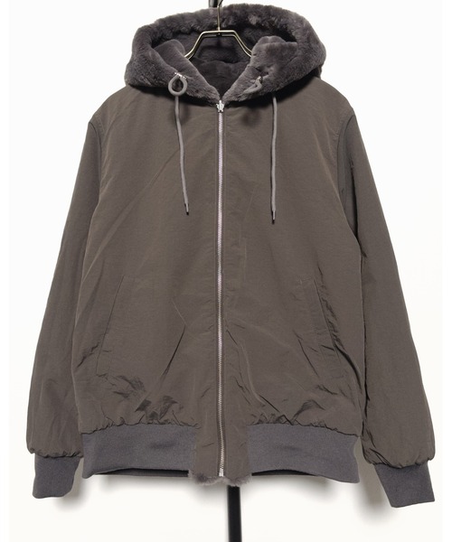 MMMM ブルゾン アウター MMMM/フェイクファー×ナイロンワッシャー