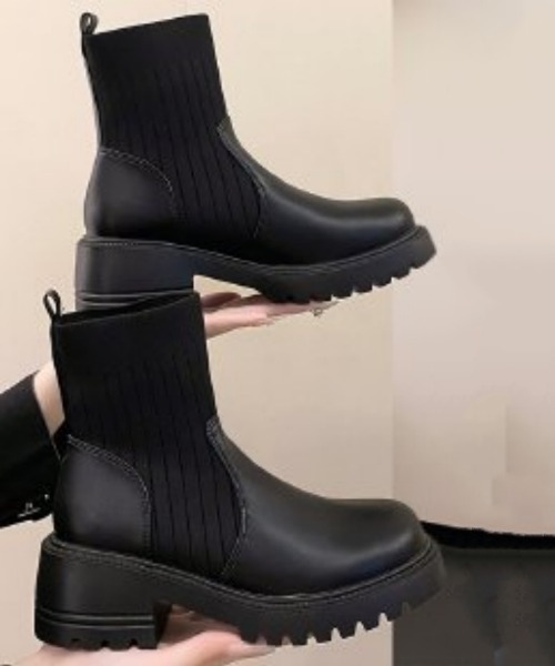 PG♡リブニットショートブーツ22.5 diana（プラスダイアナ）の「リブニットショートブーツ（ブーツ）」 - WEAR