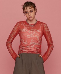 MAISON SPECIAL tシャツ Hand Painting Sheer Tops/ハンドペイン