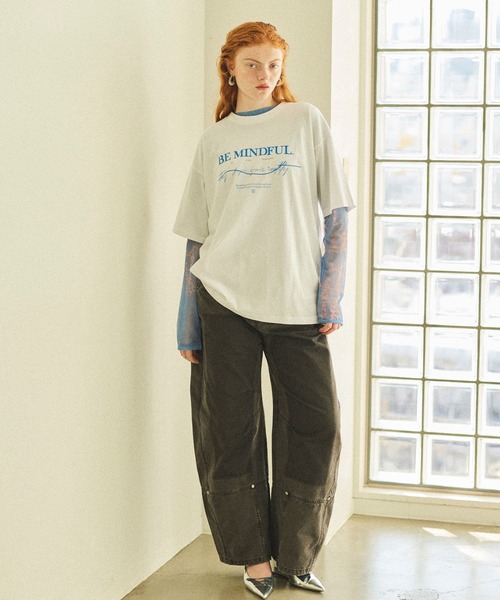 MAISON SPECIAL tシャツ Hand Painting Sheer Tops/ハンドペイン