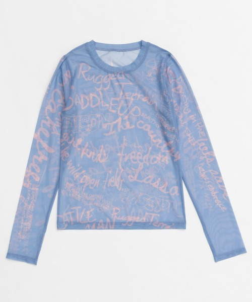 tシャツ Hand Painting Sheer Tops/ハンドペインティングシアートップス「MAISON SPECIAL/メゾンスペシャル」 レデ MAISON SPECIAL tシャツ Hand Painting Sheer Tops/ハンドペイン