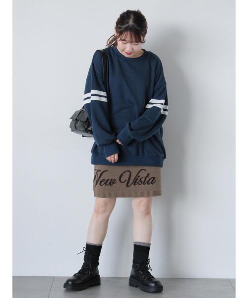 ehka sopo（エヘカソポ） スカート ロゴニットミニスカート