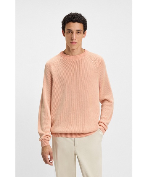 BOSS（HUGO BOSS） tシャツ コットン/リネン セーター ストライプ