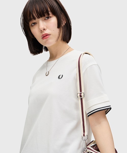 tシャツ Tipped Pique T-Shirt／ティップラインポロＴシャツ レディース FRED PERRY フレッドペリー ポロシャツ TWIN TIPPED SHIRT G3600