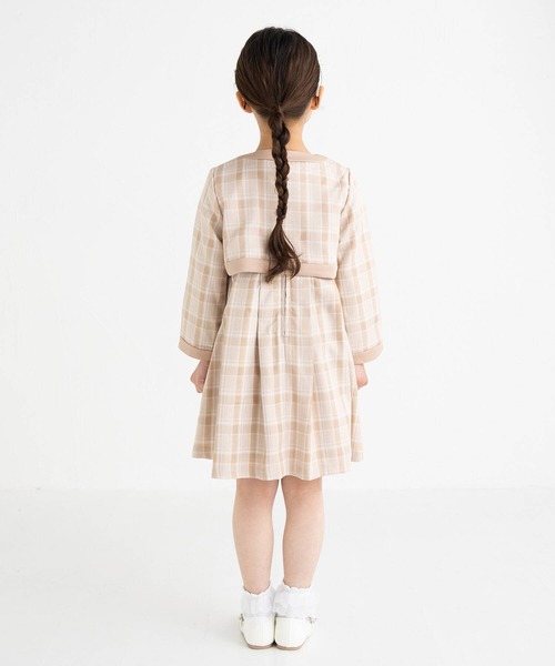 BeBe 120cm 入学式　卒園式　ワンピース　セレモニー４点　セット 入学式 卒園式 ワンピース＆白襟ボレロセット[品番：CATK0002960
