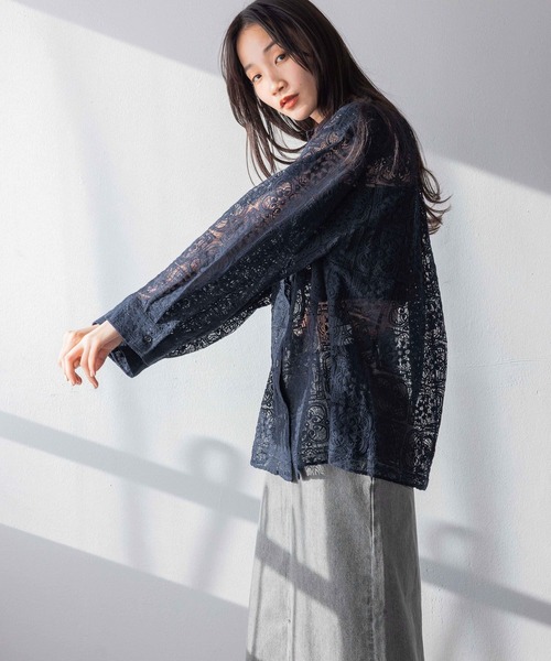 LOWRYS FARM（ローリーズファーム） ブラウス シャツ バンドカラー