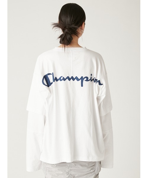 tシャツ 「Champion」レイヤードロンＴ レディース Champion tシャツ 「Champion」レイヤードロンT レディース