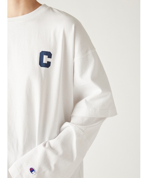 tシャツ 「Champion」レイヤードロンＴ レディース Champion tシャツ 「Champion」レイヤードロンT レディース