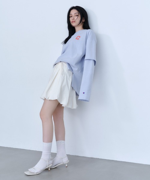 Champion tシャツ 「Champion」レイヤードロンT レディース