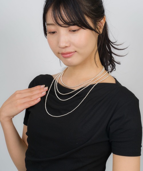 ネックレス 「Harpo/アルポ」ネックレス ナバホパール シルバー インディアンジュエリー レディースの画像