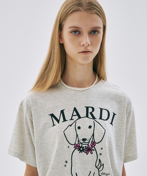 Mardi Mercredi tシャツ TSHIRT SWING THE TAIL DDANJI FLOWER