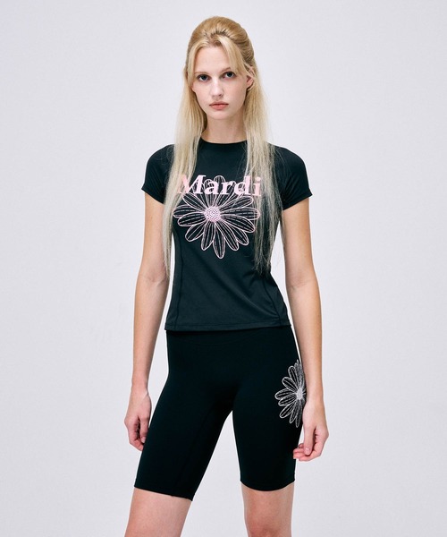 tシャツ AIRLIFT relax fit back slit top flowermardi レディース Mardi Mercredi tシャツ AIRLIFT side slit top flowermardi