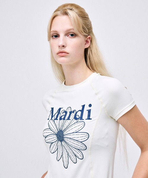 tシャツ AIRLIFT side slit top flowermardi レディース Mardi Mercredi tシャツ AIRLIFT side slit top flowermardi