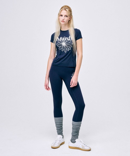 フィットネストップス MARDI MERCREDI[ACTIF] AIRLIFT slim fit top flowermardi Mardi Mercredi tシャツ AIRLIFT slim fit top flowermardi