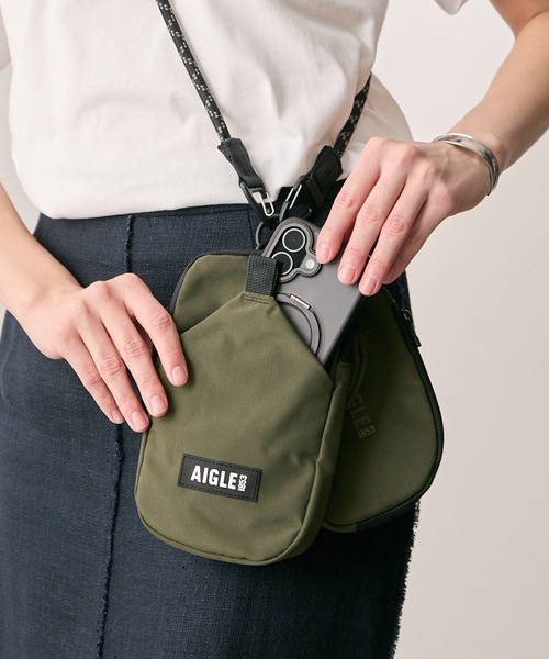 新品！AIGLE エーグル メンズ・レディース ショルダーバッグ AIGLE（エーグル） ショルダーバッグ バッグ 撥水 パッカブル2way