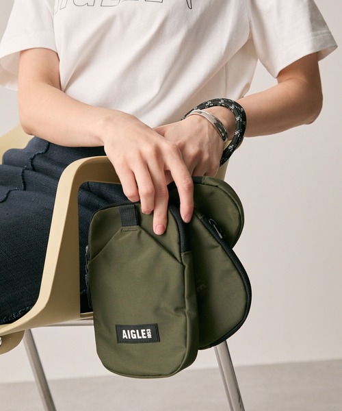 AIGLE   撥水   ショルダーポーチ   サブポーチ付属 cf018-63648-01b.jpg