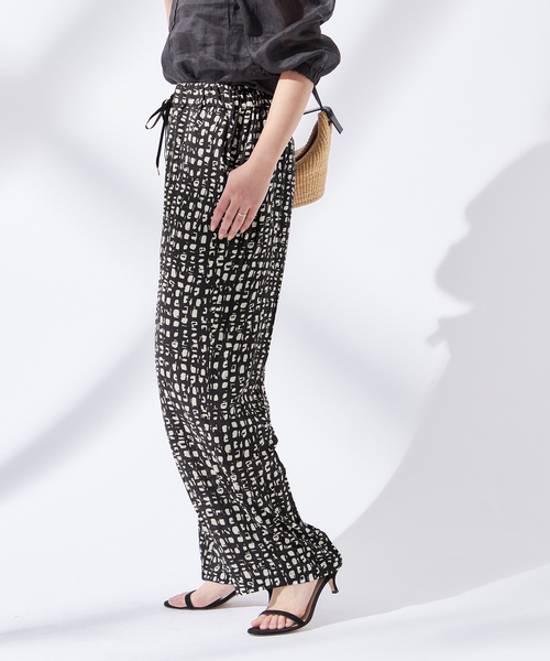 JOURNAL STANDARD L'ESSAGE ラメモノトーンパンツ 別注》【LUSANA / ルサーナ】CICI PANTS TWO DENIM STRIP