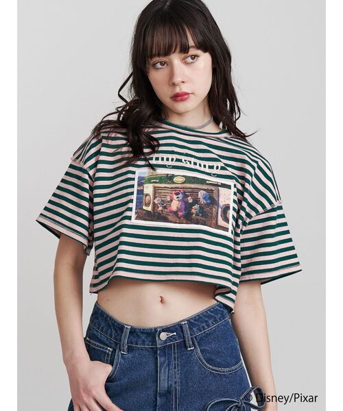 tシャツ 「Toy Story」シーンクロップドTシャツ レディース