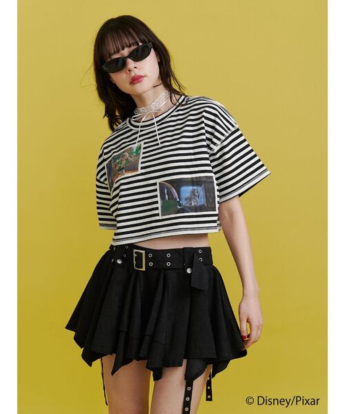 tシャツ 「Toy Story」シーンクロップドTシャツ レディース jouetie tシャツ 「Toy Story」シーンクロップドTシャツ