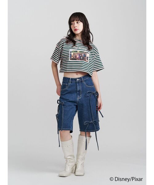 tシャツ 「Toy Story」シーンクロップドTシャツ レディース jouetie tシャツ 「Toy Story」シーンクロップドTシャツ
