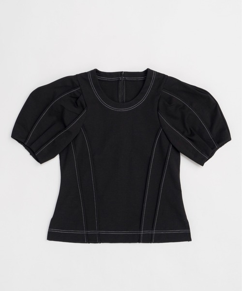 試着のみ　MAISON SPECIAL メゾンスペシャル　バブルスリーブトップ MAISON SPECIAL tシャツ Barrel Sleeve Tops/バレルスリーブ