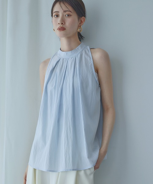 フォルフォルモ ギャザーフレアノースリーブトップス ブラウス チュニック FORFORMO（フォルフォルモ）｜Sleeveless Form Tops｜724316 | MFG